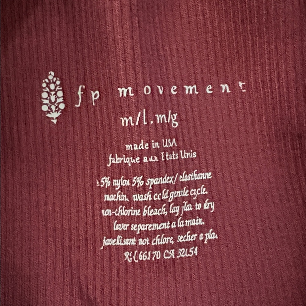 FP Movement Willow Wide Leg Chic Maroon Trousers M/L - Picture 5 of 6